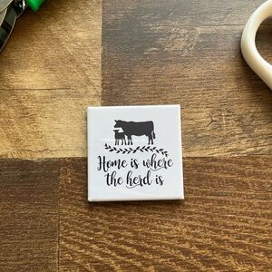 Black and White Cow Magnet